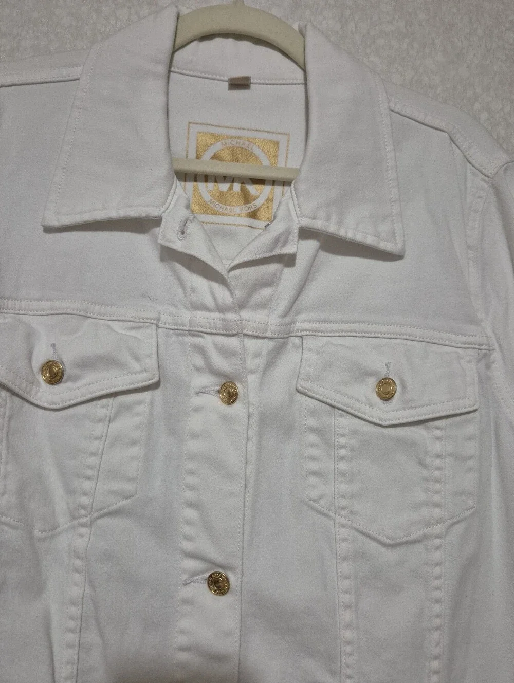 Michael Kors White Denim Button-Front Jacket..Size:2X. Vintage..Y2K